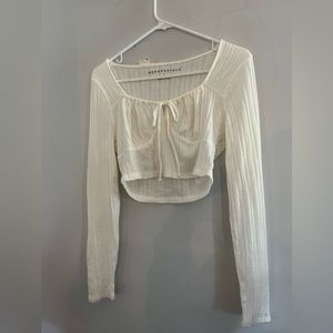 Women’s white long sleeve sweater